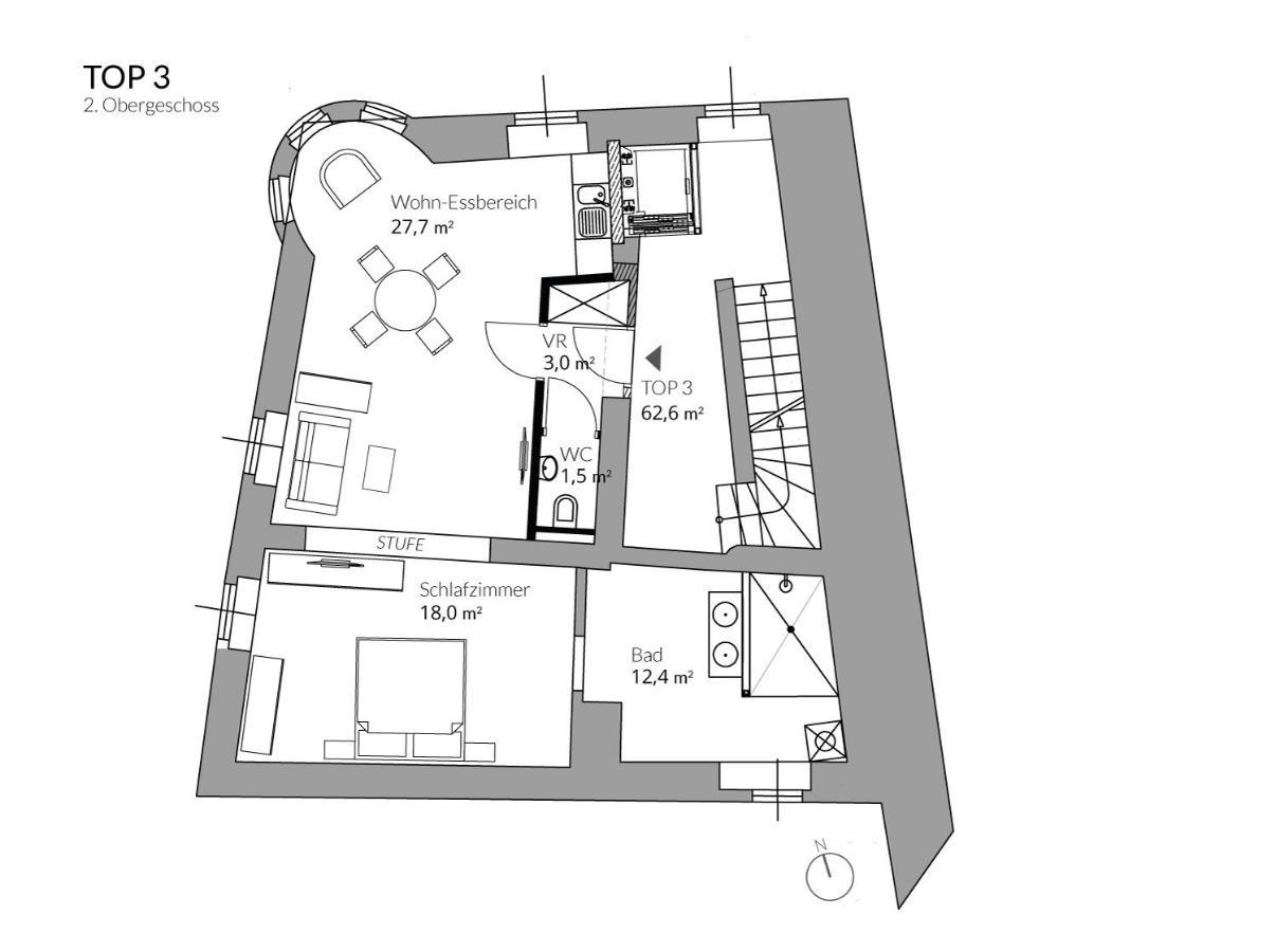 Darebell - Designerapartments Sporgasse Грац Экстерьер фото